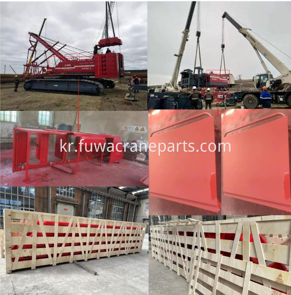 crawler cranes left and right body hoods